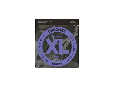 D'Addario ECG24 XL Flatwound Chromes Jazz Light (11-50)