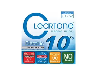 Cleartone 10-52 Light Top Heavy Bottom Electric Guitar Strings