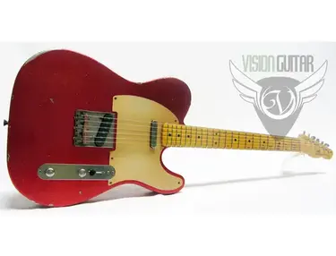 Nash Guitars Tele Model T 52 Relic Aged Amazing Red Sparkle Nitro w HSC