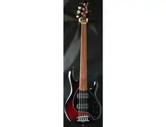 2013 MusicMan StingRay 5 String HH FRETLESS Black Cherry Burst Bass Guitar
