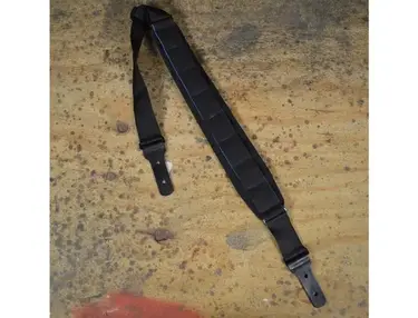 Colonial Leather Black Neoprene Padded Guitar Strap