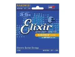Elixir Electric Nickel Plated Steel with NANOWEB Coating .011-.049