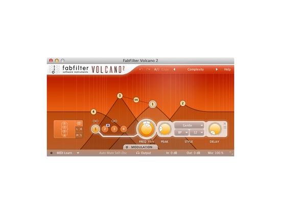 fabfilter volcano envelope follower to filter frequency