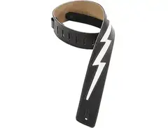 Levy's Leathers DM2-BLK 2.5-inch Leather with Leather Bolt, Black