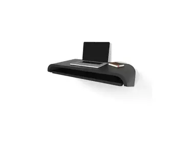 Black Minimal Floating Wall Desk