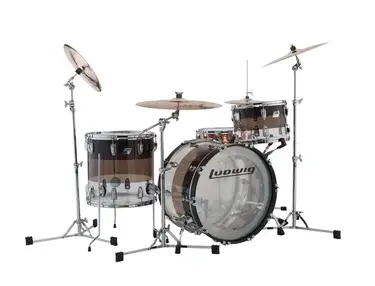 Ludwig Vistalite 45th Anniversary Tri-Band Black
