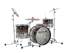 Ludwig Vistalite 45th Anniversary Tri-Band Black