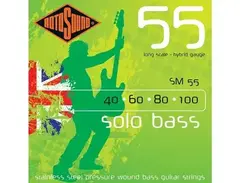 Rotosound SM55 Linea Pressure-Wound Stainless Steel Bass Strings (40-100)