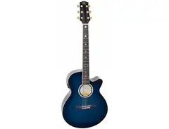 SX Guitars Blue Mini Jumbo main image