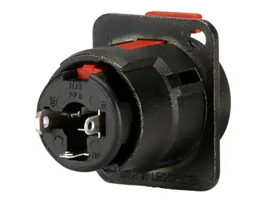 Neutrik NJ3FP6C-BAG 1/4" Locking Chassis Jack Black