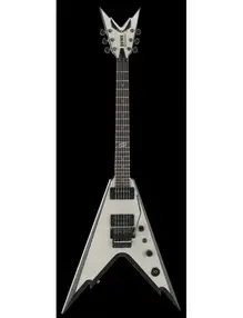 Dean DIME Razorback V White w/Blk Bevel