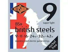 Rotosound BS9 British Steels Stainless Steel Guitar Strings (9-42) main image