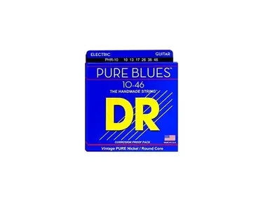 DR Strings Pure Blues Pure Nickel Wrap Round Core 10-46
