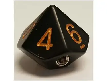 OAIModifications Custom D10 Guitar Knobs (4, black w/gold)