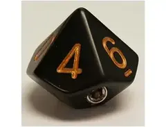 OAIModifications Custom D10 Guitar Knobs (4, black w/gold) main image