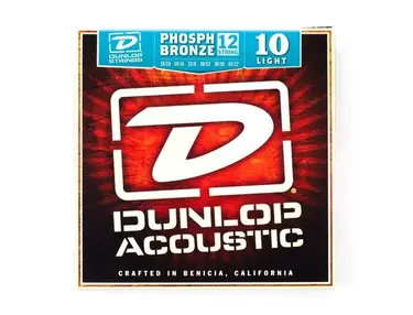 DUNLOP DAP1047J  ACOUSTIC GUITAR STRINGS SET/12 10-47 PHOSPHOR BRONZE