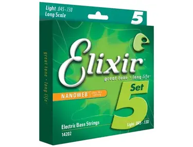 Elixir 14202 Nanoweb super light Bass 5 Strings Set