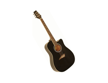 Kona K1 Series Acoustic Dreadnought Cutaway Guitar Gloss Black