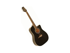 Kona K1 Series Acoustic Dreadnought Cutaway Guitar Gloss Black main image