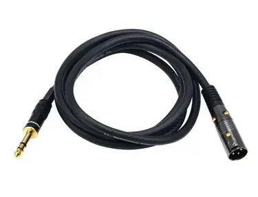 Premier Series XLR Male to 1/4inch TRS Male 16AWG Cable (Gold Plated)