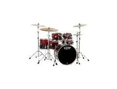 PDP Concept series maple 6-piece Cherry red to black fade