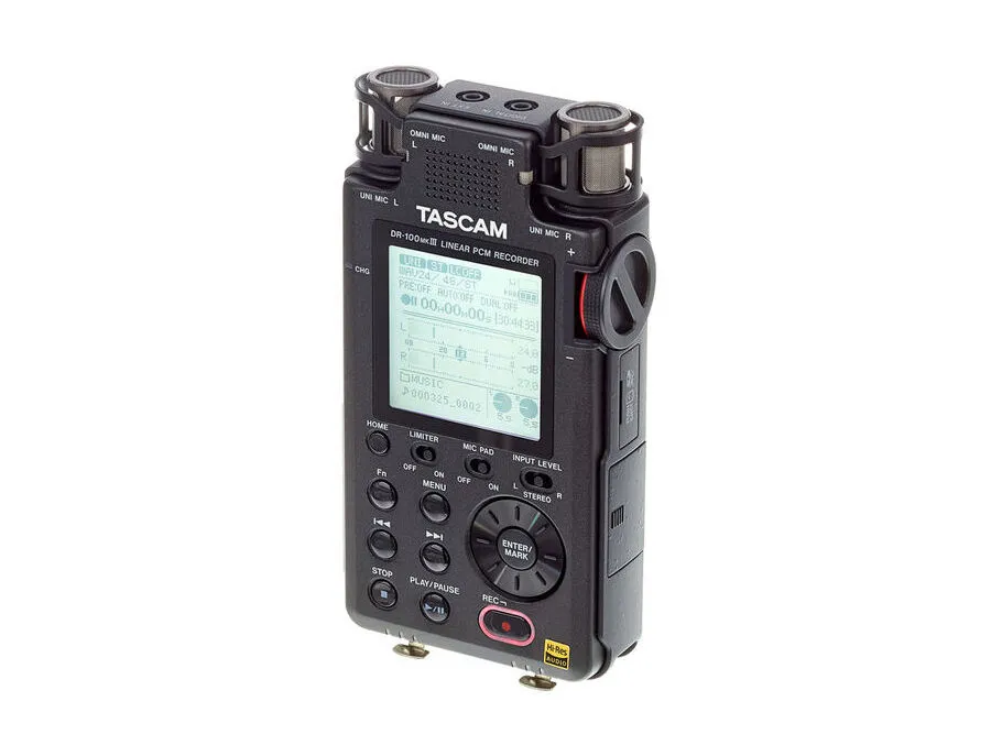 TASCAM DR-100mkIII - Portable 2-Channel Professional Handheld