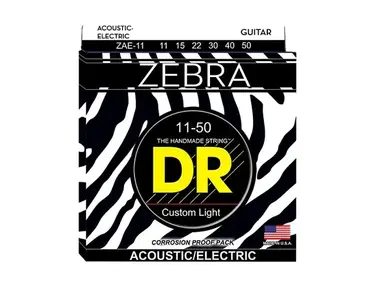 DR Strings Zebra Medium Lite Acoustic-Electric Guitar Strings