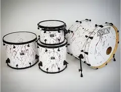 Spaun Custom Series in Flat White with Blood Spatter and Black Hardware main image