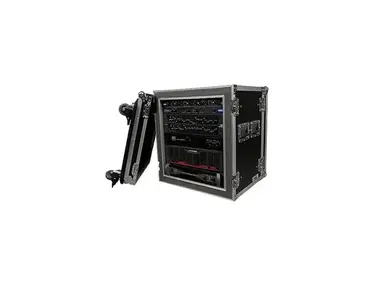 Road Ready 12U Deluxe Amplifier Case - 18" Shock Mount with Caster Board