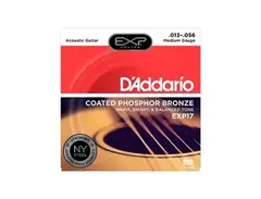 D’Addario EXP17 Phosphor Bronze medium acoustic guitar strings (.013–.056)