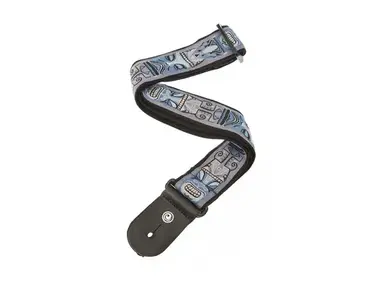 D'Addario Tiki Blue Guitar Strap