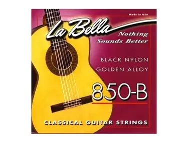 La Bella 850-B Black Nylon Golden Alloy