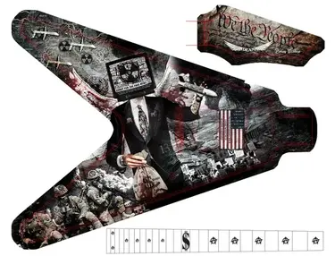 Dean USA Custom Corey Bishop Corruption Of War Flying V
