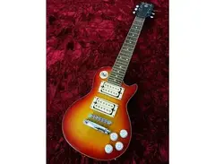 LOTUS Vintage 1980s Mini Electric Guitar Sunburst Short Scale Travel Size Les Paul Style Chiquita