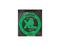 D'Addario ECB80 XL Chromes Flat Wound Long Scale 40-95 Flatwound Bass Strings
