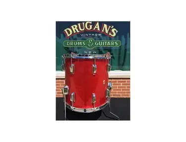 1960's Ludwig 14x14 Sparkly Red Floor Tom