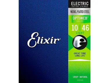 Elixir 19052 Optiweb Nickel Plated Steel Light 10-46
