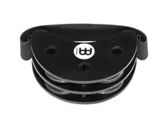 Meinl Percussion FJS2S-BK Cajon Player's Foot Tambourine with Steel Jingles