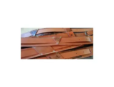 In Blue Handmade Custom Leather Guitar Strap