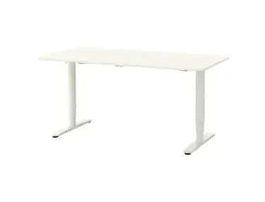 Ikea Bekant Desk sit/stand, white (63x31 1/2 ")