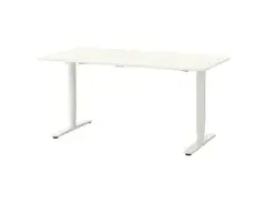 Ikea Bekant Desk sit/stand, white (63x31 1/2 ") main image