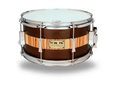 PorkPie 13x7" Rosewood/Zebrawood over Maple Snare Drum