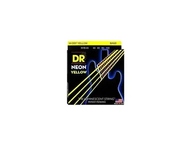 DR Strings NYB-40 Hi-Def NEON Yellow Coated Light 4-String Bass Strings