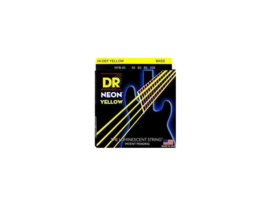 Dr Strings Nyb 40 Hi Def Neon Yellow Coated Light 4 String Bass