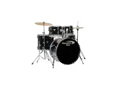 Percussion Plus 5 piece Black Drum Set main image