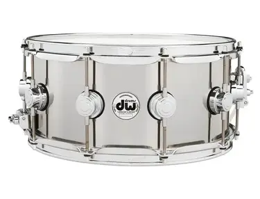 DW Stainless Steel Snare Drum 14''x6.5''