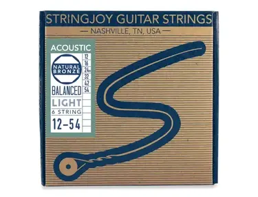 Stringjoy Light (12-54) Natural Bronze™ Phosphor Acoustic Guitar Strings