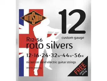 Rotosound RS12-56 Roto Silvers Nickel-Steel Guitar Strings (12-56)