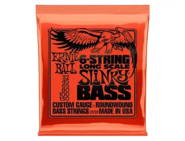 Ernie Ball Long Scale 6-String Slinky Bass Strings (32-130)