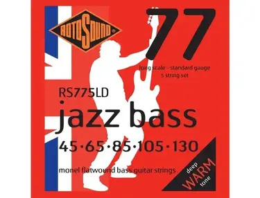 Rotosound RS775LD Monel Flatwound 5-String Bass Strings (45-130)